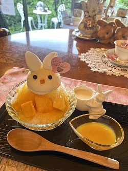 うさぎアイス乗せ♡