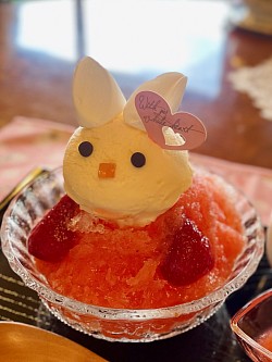 うさぎアイス乗せ♡
